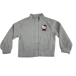 Hello Kitty Jacket Kids S 6/7 Kindness Matters Heather Gray Girls Sanrio NWT